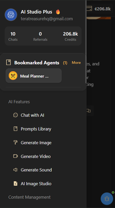 User profile and features